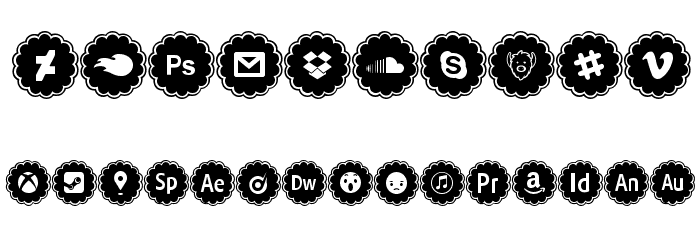 social icons Fonte OUTROS PERSONAGENS