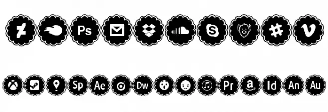 social icons Font OTHER CHARS