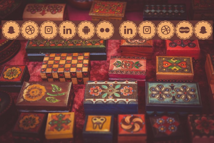 social icons Fonte examples