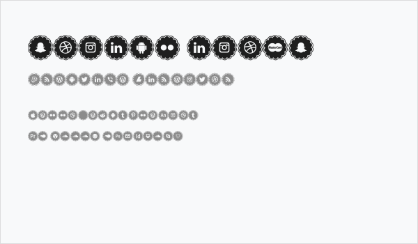 social icons Business Card