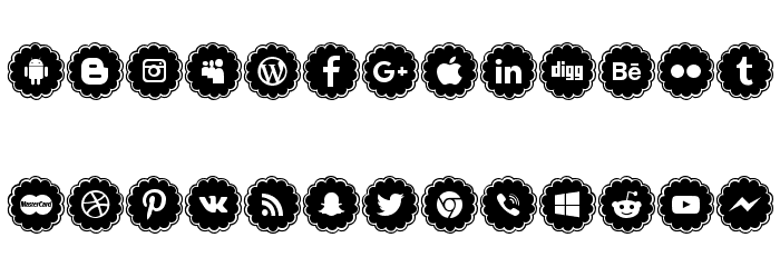 social icons Fonte MINÚSCULAS