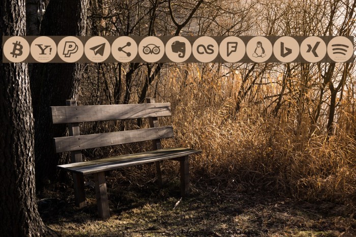 social media color Font examples