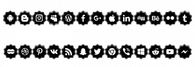 social media pro Font LOWERCASE