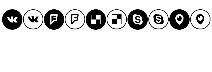 social media two Font OTHER CHARS
