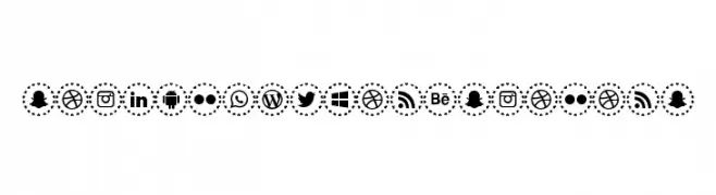 social networks colors  フリーフォントのダウンロード