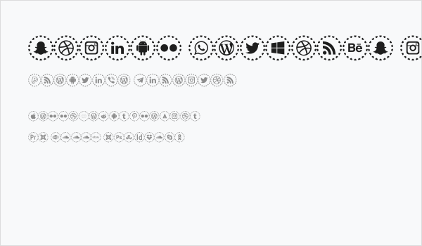 social networks colors Business Card