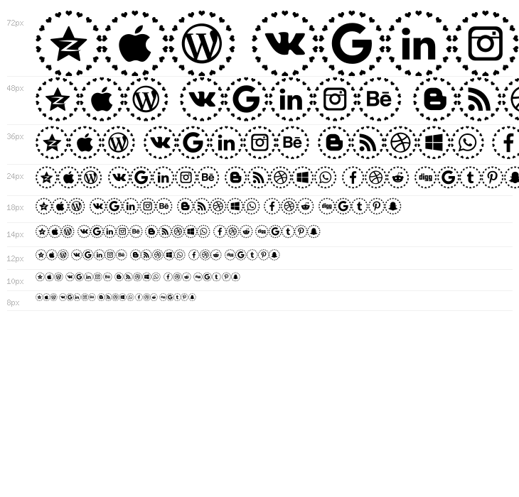 social networks colors Waterfall