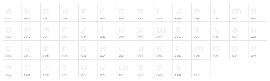soda light Character Map