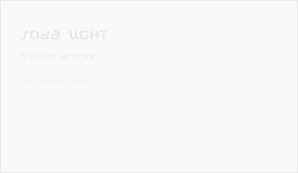 soda light Business Card