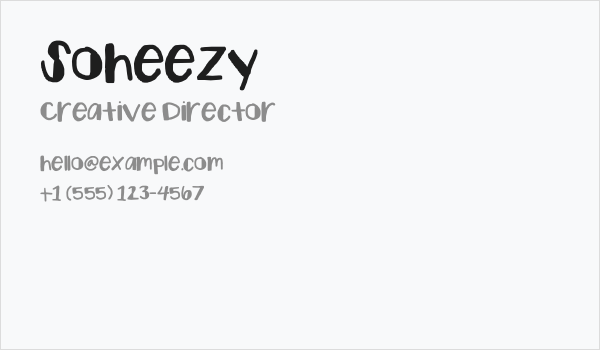 soheezy Business Card