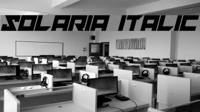 solaria Italic Font examples