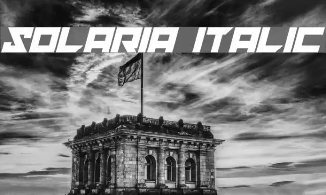 solaria Italic Font examples