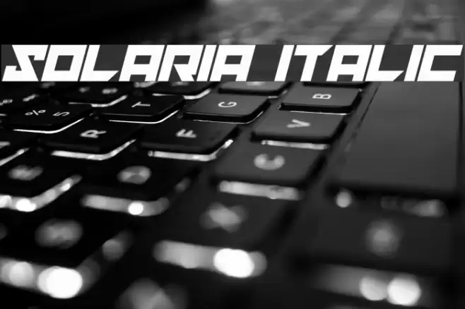 solaria Italic Font examples