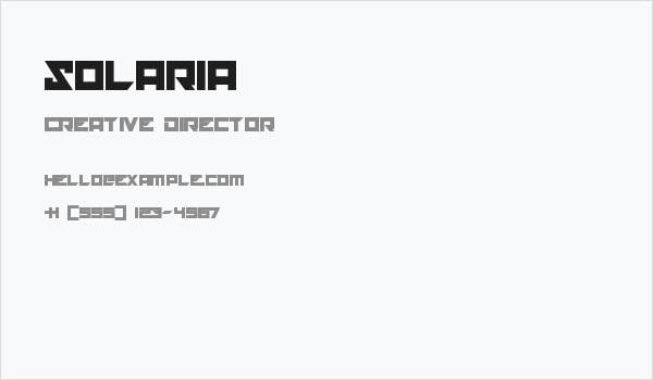 solaria Business Card