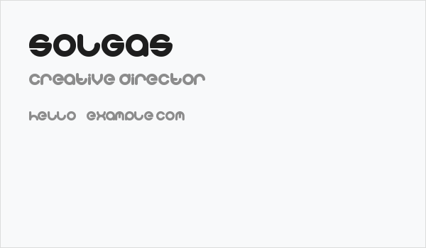 solgas Business Card