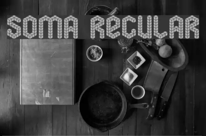 soma Regular Fonte examples