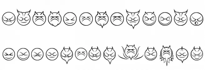 some devil faces Regular Polices MAJUSCULES