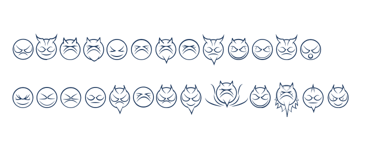 some devil faces Regular Lowercase