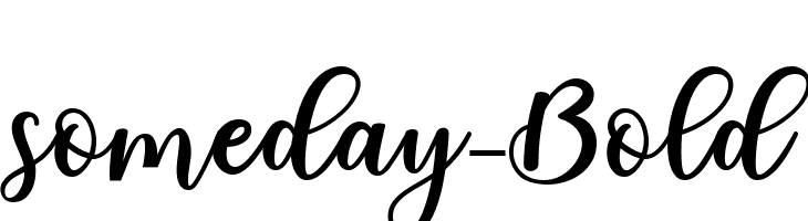 someday-Bold  Frei Schriftart Herunterladen