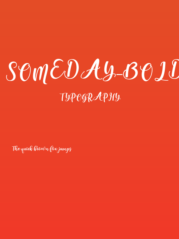 someday-Bold Poster