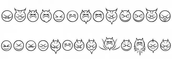 somedevilfaces-Regular 字体 大写