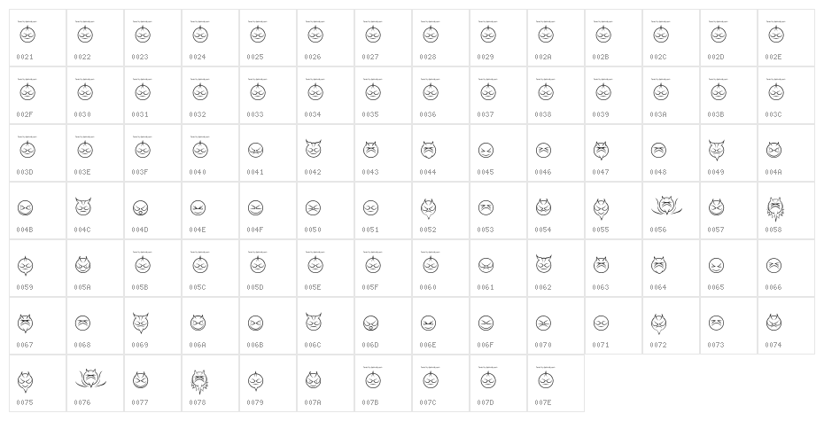 somedevilfaces-Regular Character Map