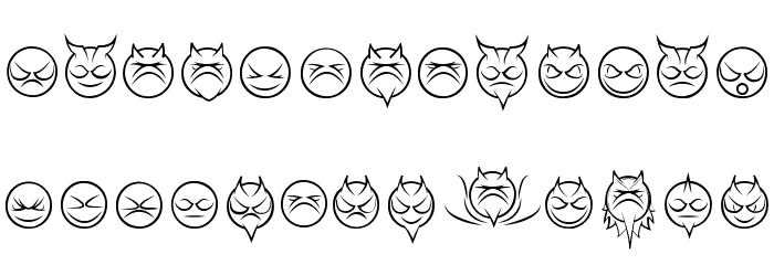 somedevilfaces-Regular Font LOWERCASE