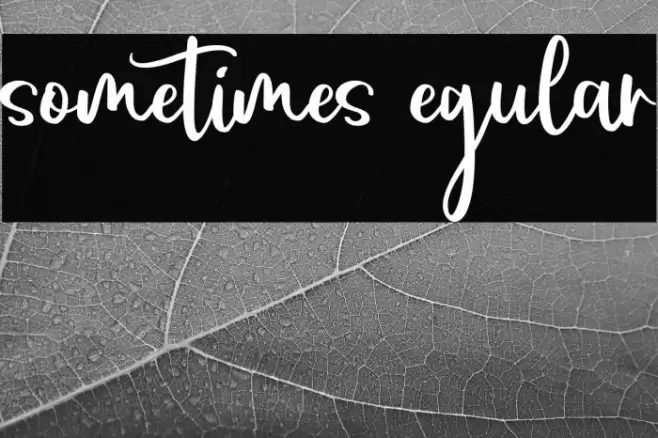 sometimes Regular Font examples