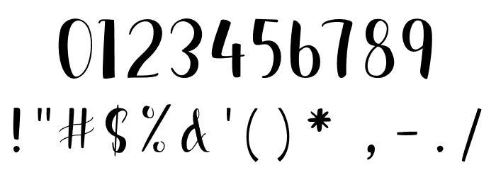 sonya demo version Regular Font OTHER CHARS