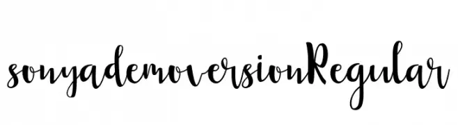 sonya demo version Regular  font caratteri gratis