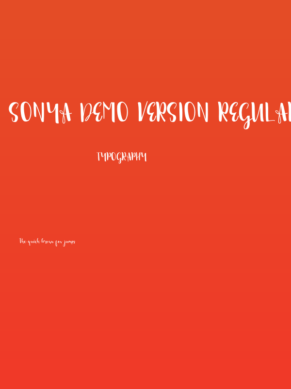 sonya demo version Regular Poster