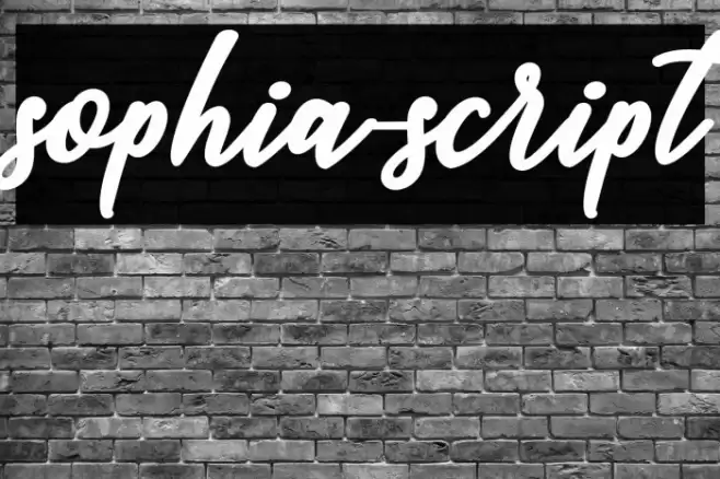 sophia-script Font examples