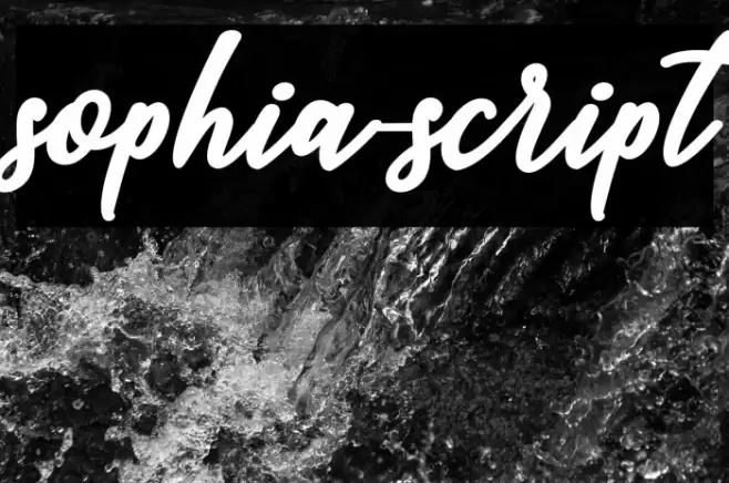 sophia-script Font examples