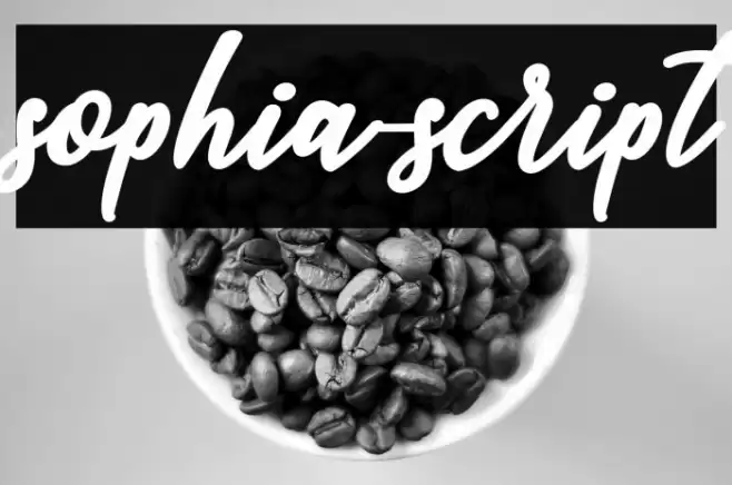 sophia-script Font examples