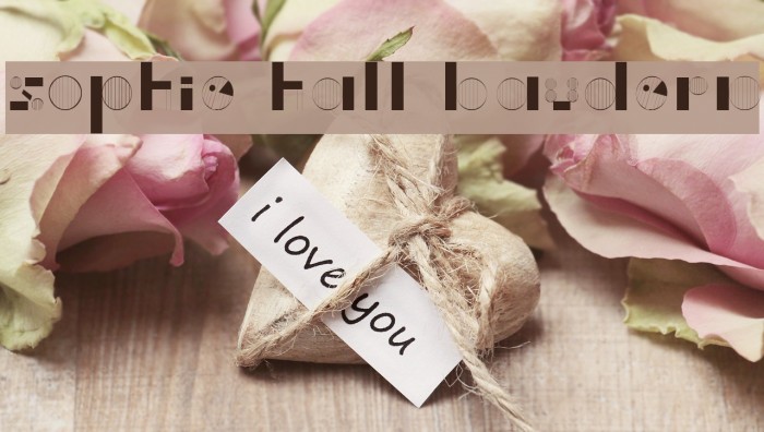 sophie hall baudern Font examples
