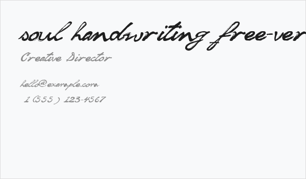 soul handwriting_free-version Business Card
