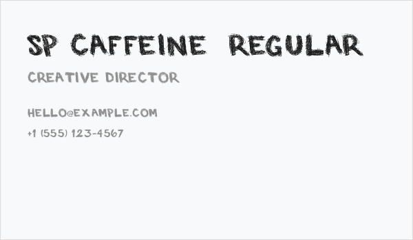 SP Caffeine  Regular Business Card