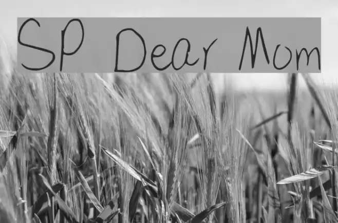 SP Dear Mom Font examples