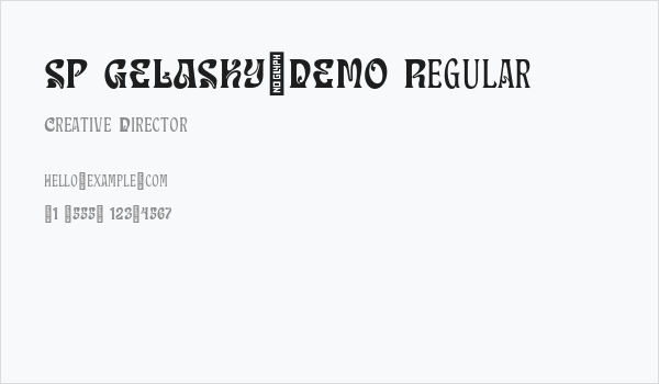SP GELASKY_DEMO Regular Business Card