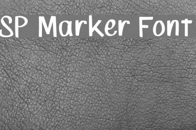 SP Marker Font Font examples