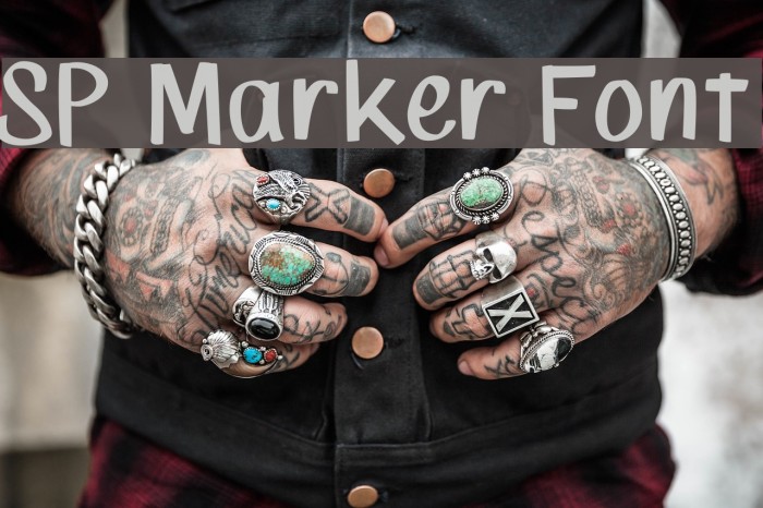 SP Marker Font Font examples