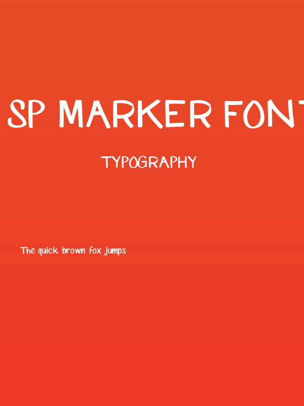 SP Marker Font Poster