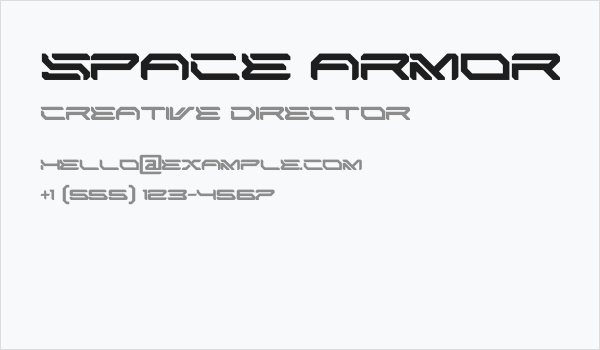 SPACE ARMOR Business Card