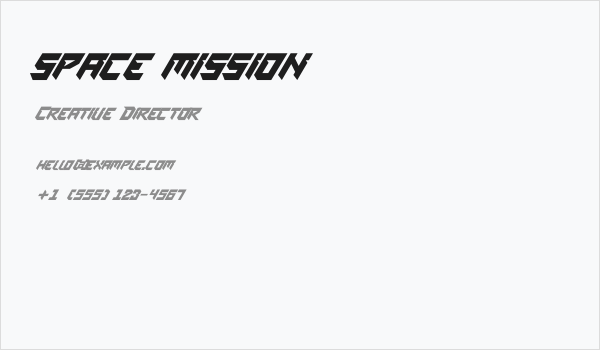 SPACE MISSION Business Card