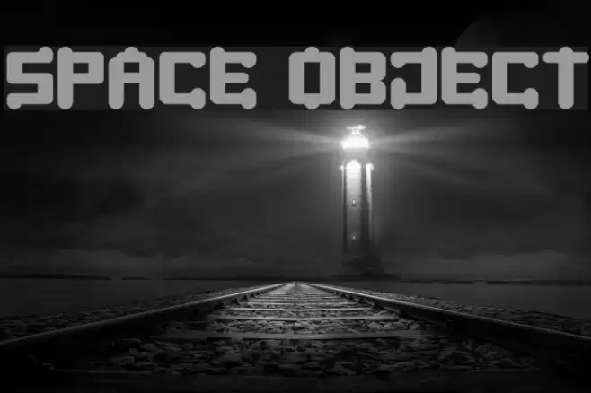 SPACE OBJECT Font examples