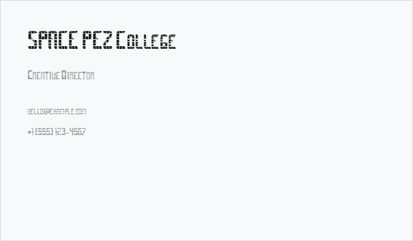 SPACE PEZ College Business Card