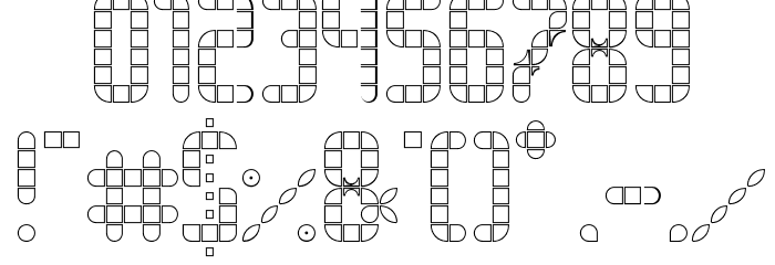 SPACE PEZ Outline Font OTHER CHARS