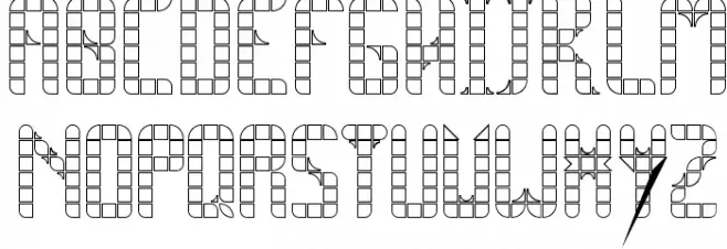 SPACE PEZ Outline フォント 大文字
