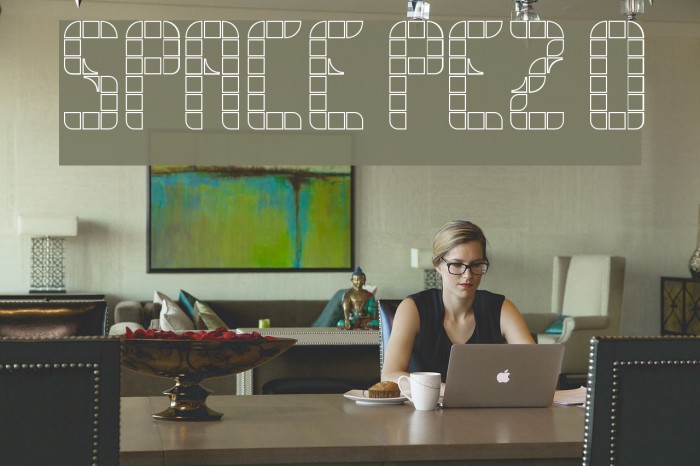 SPACE PEZ Outline Font examples