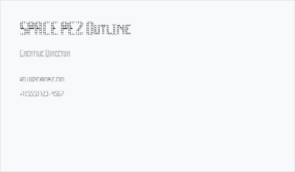 SPACE PEZ Outline Business Card